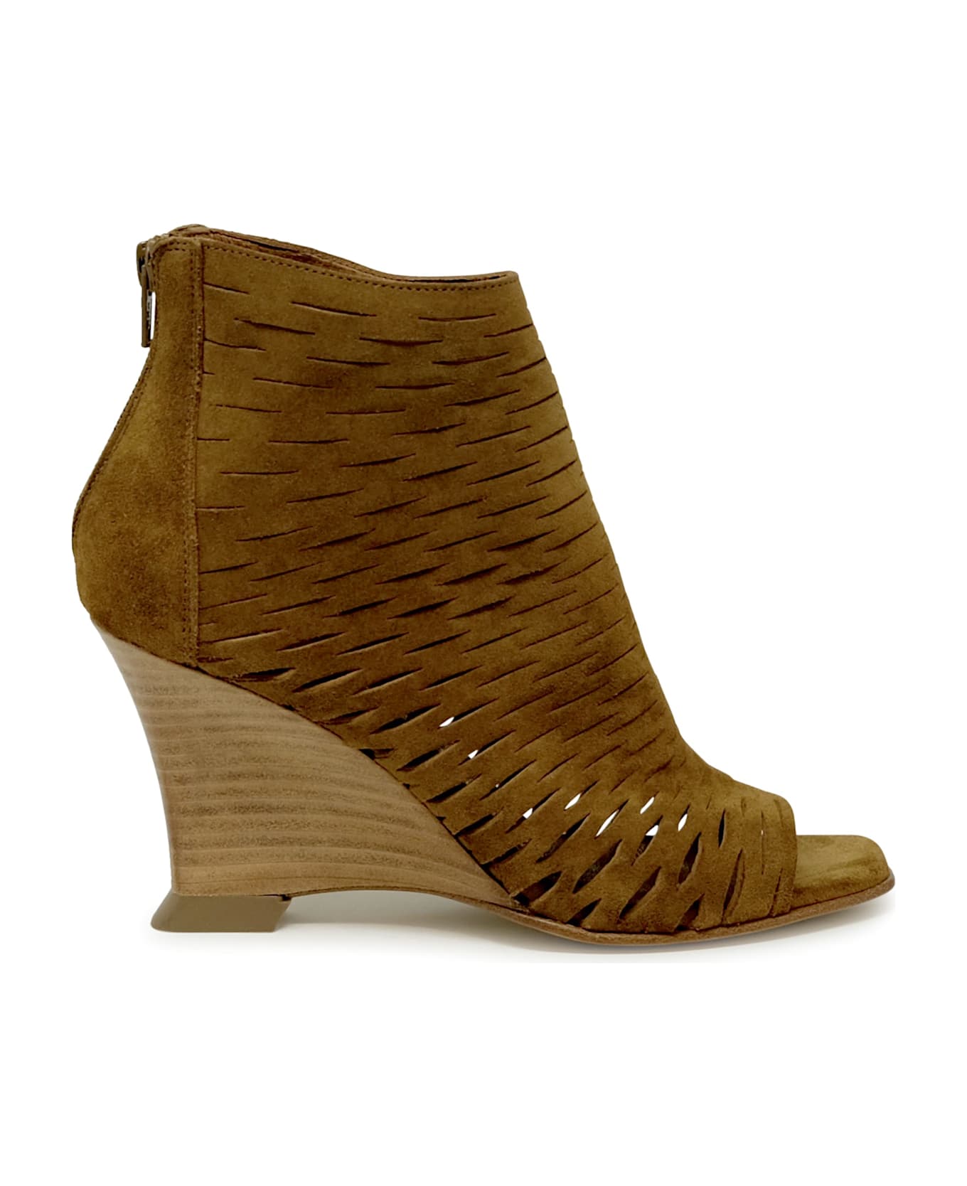 Elena Iachi Leather Sandals - BROWN