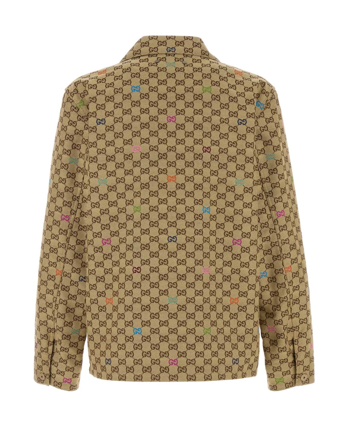 Gucci Gg Fabric Jacket - CAMELORANGEMC