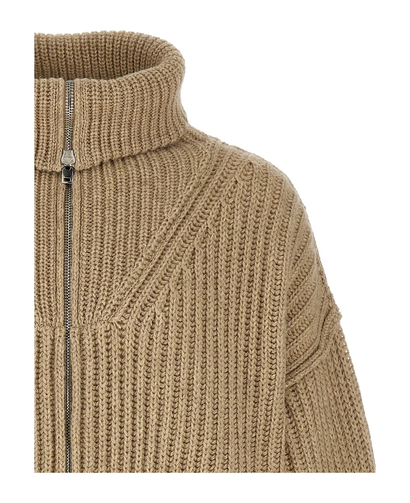 Lemaire Ribbed Cardigan - Beige