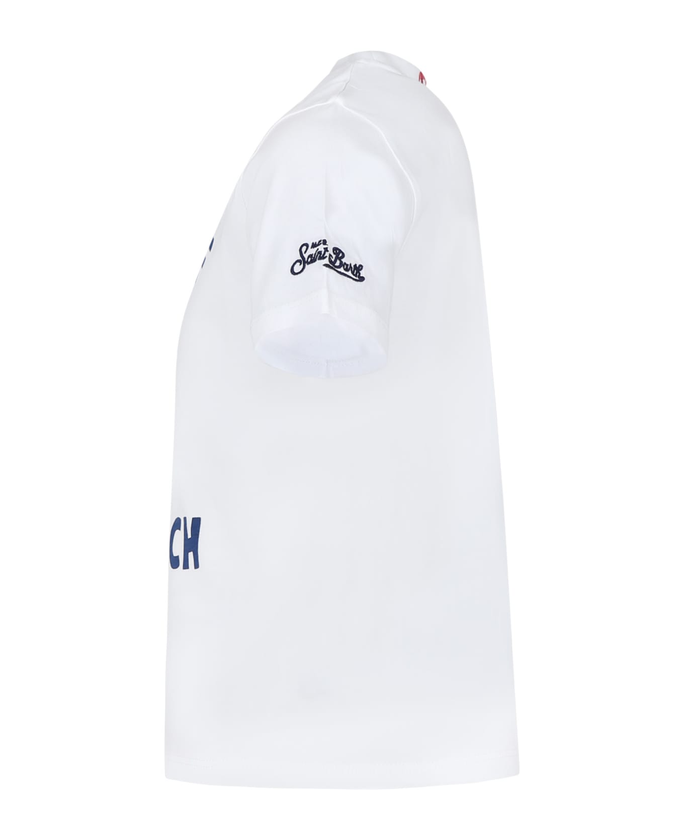 MC2 Saint Barth White T-shirt For Boy With Shark And Writing - White