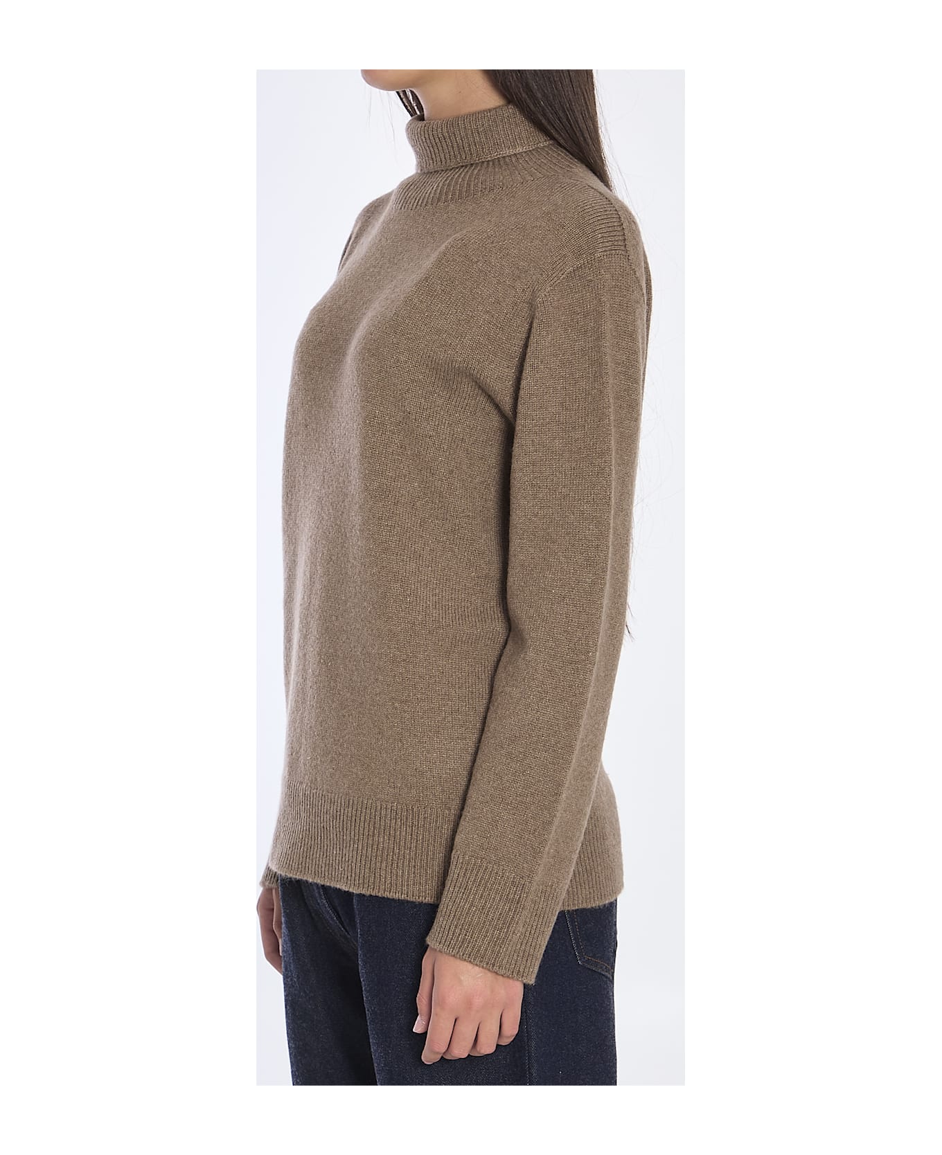 The Row Hepny Turtleneck Sweater - BEIGE