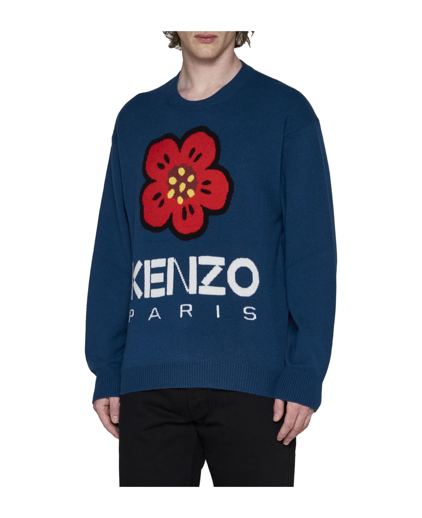 Kenzo Boke Flower Sweater - Bleu Canard