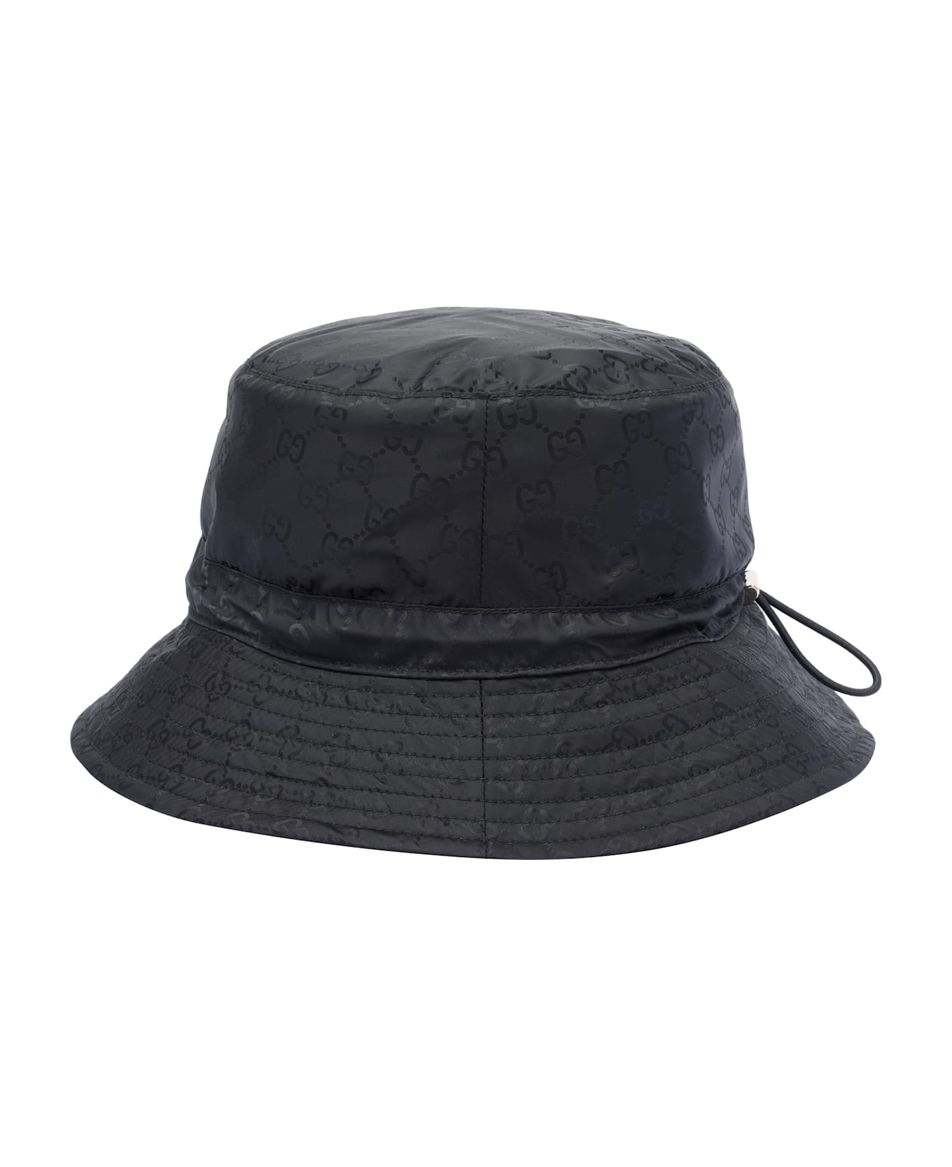 Gucci Reversible Gg Nylon Bucket Hat - Black