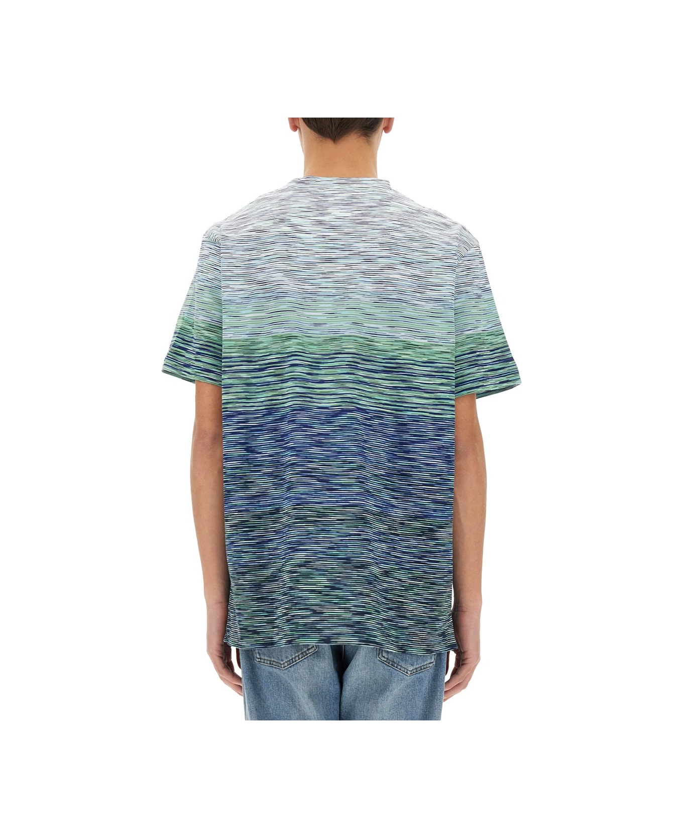 Missoni Degradé Flamed Cotton T-shirt - MULTICOLOUR