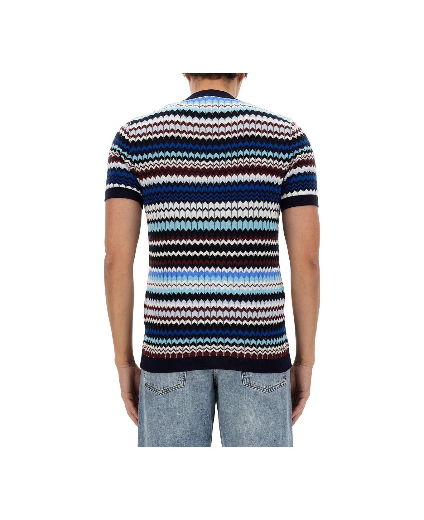 Missoni Knitted T-shirt - BLUE
