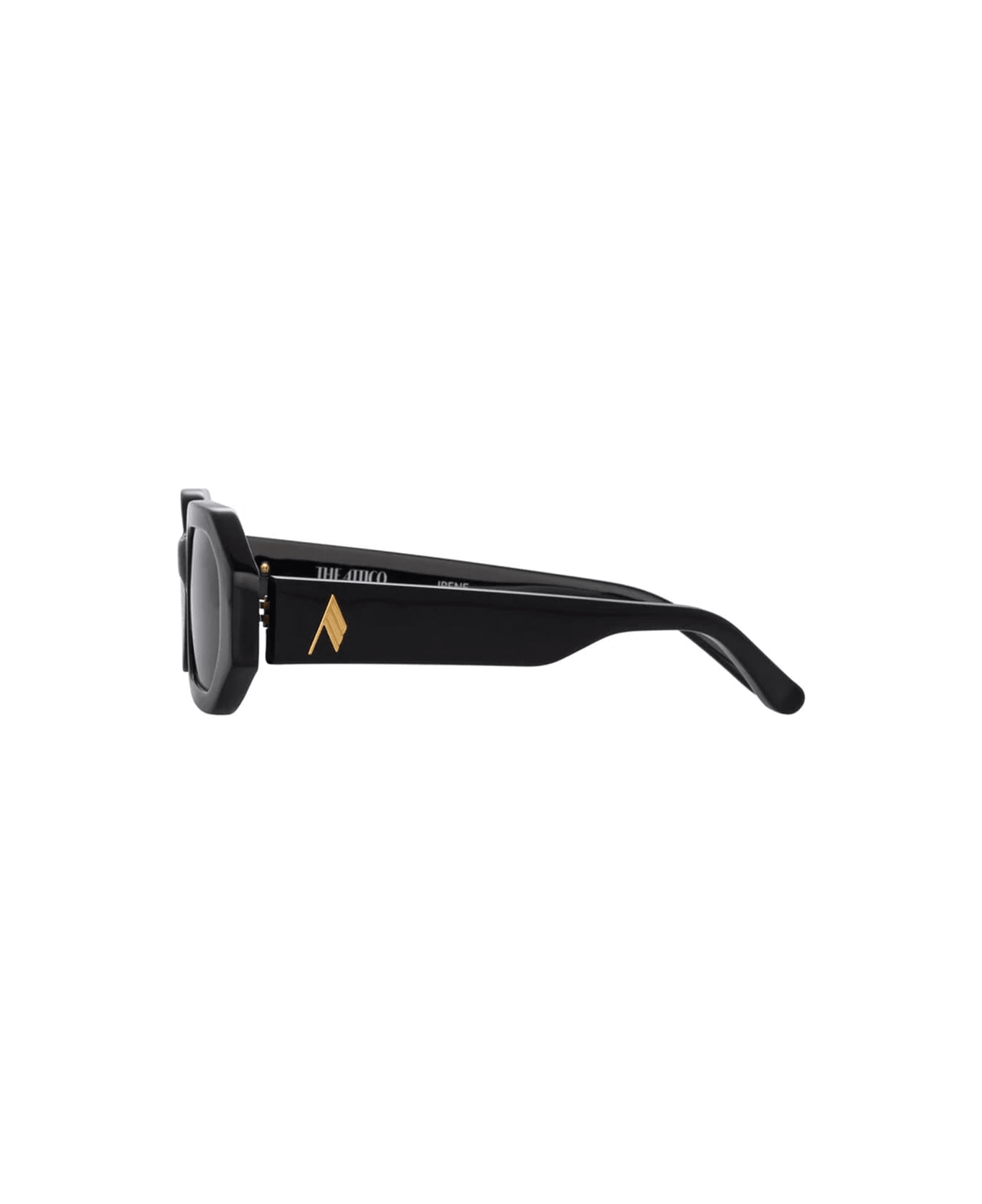 The Attico Irene - Black / Yellow Gold Sunglasses - Black