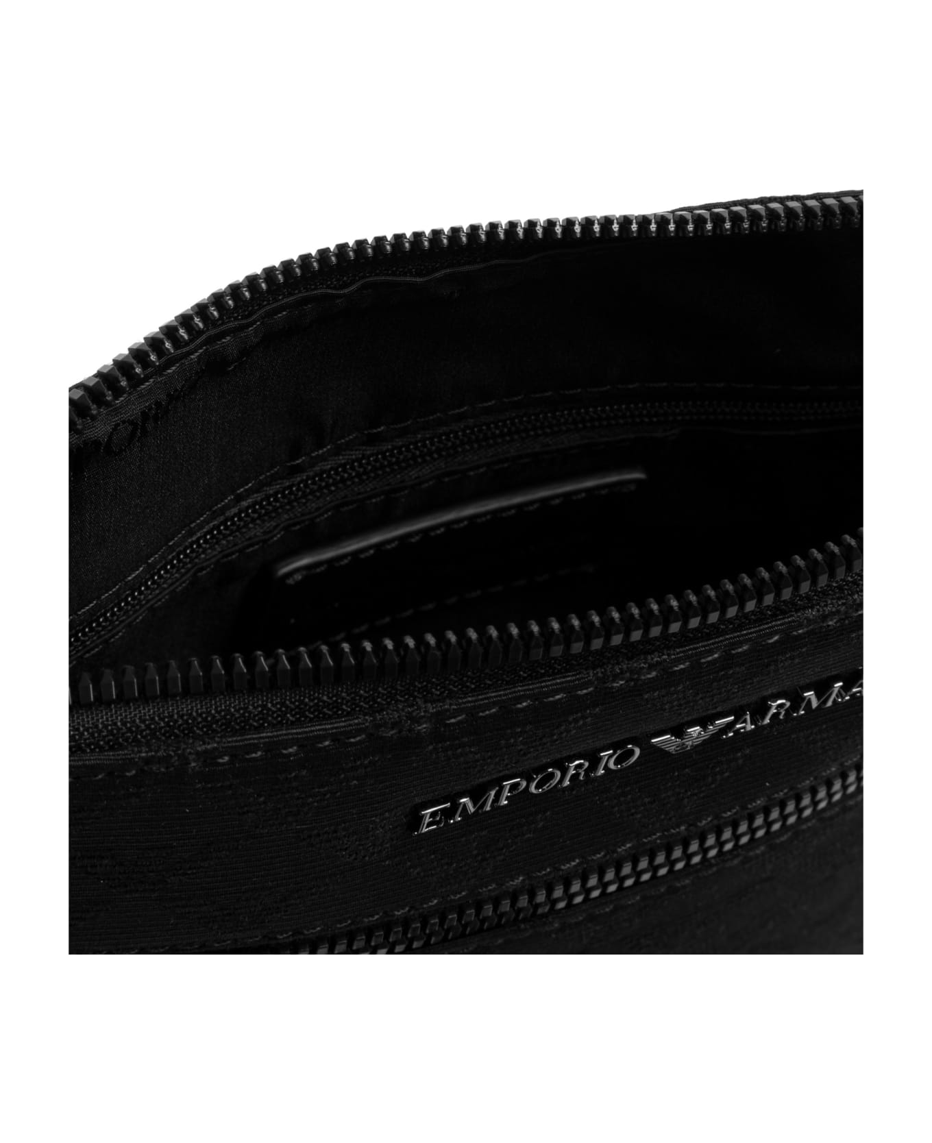 Giorgio Armani Cotton Crossbody Bag - Black