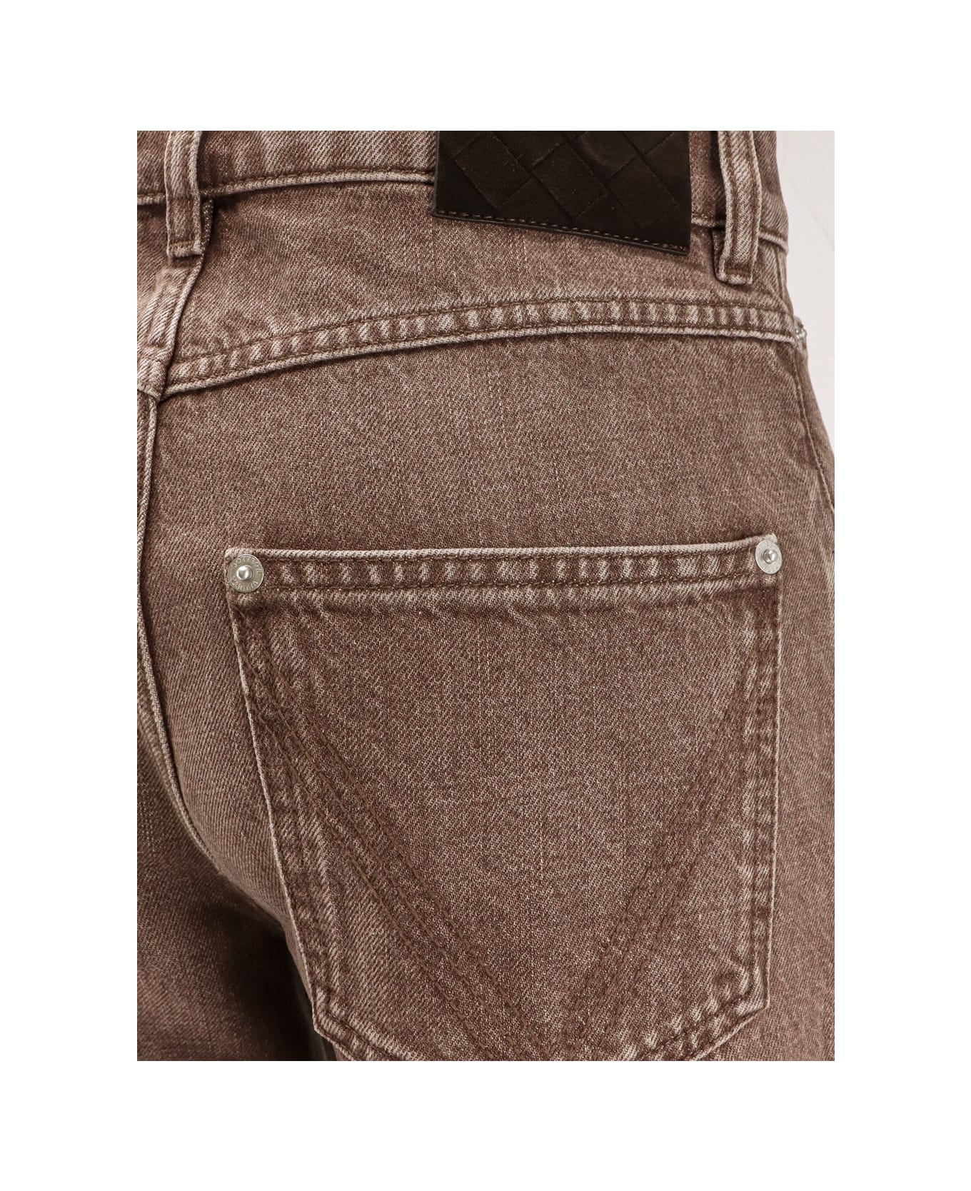 Bottega Veneta Brown Washed Boyfriend Denim Trousers - BROWN