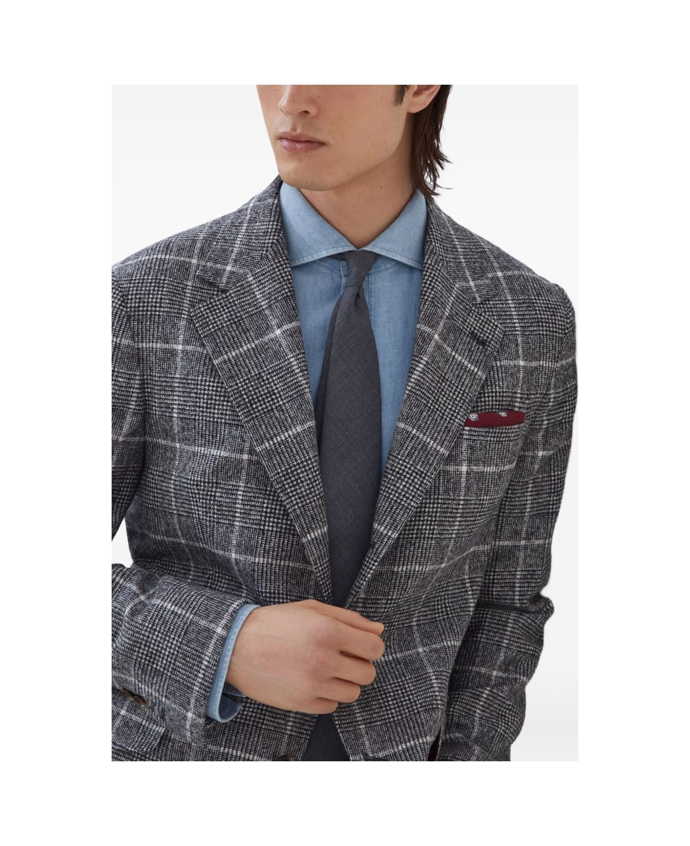 Brunello Cucinelli Wool Deconstructed Jacket - Blue