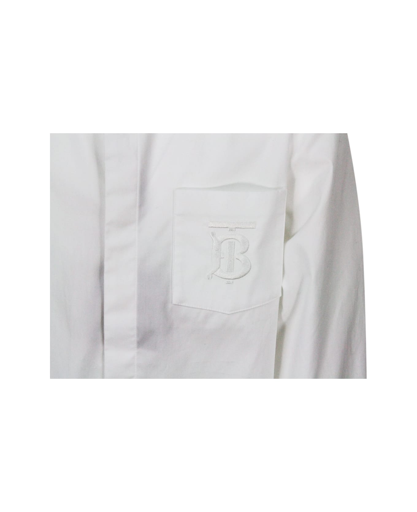Burberry Long-sleeved Cotton Shirt - White