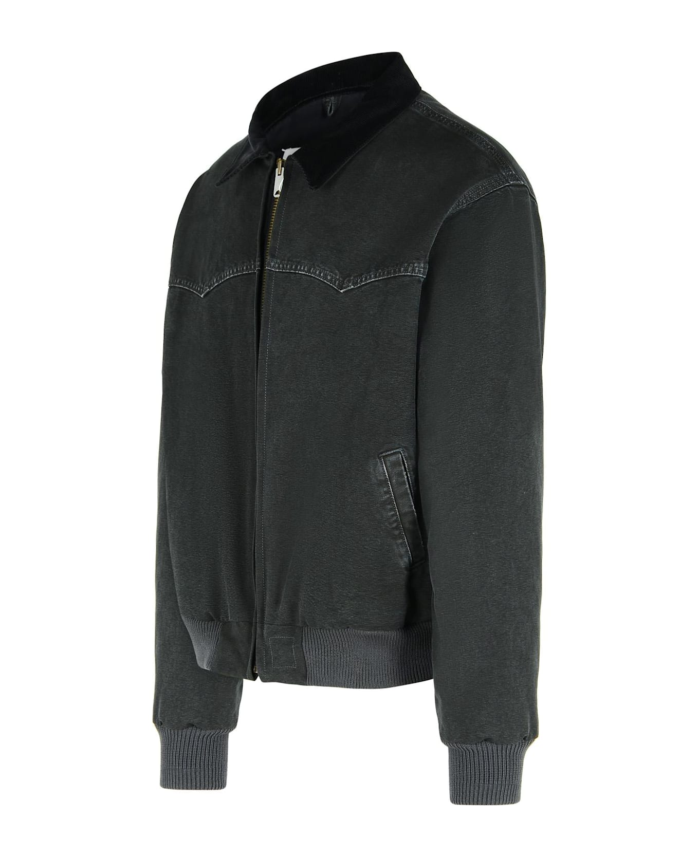Maison Margiela Black Cotton Jacket - Washed black