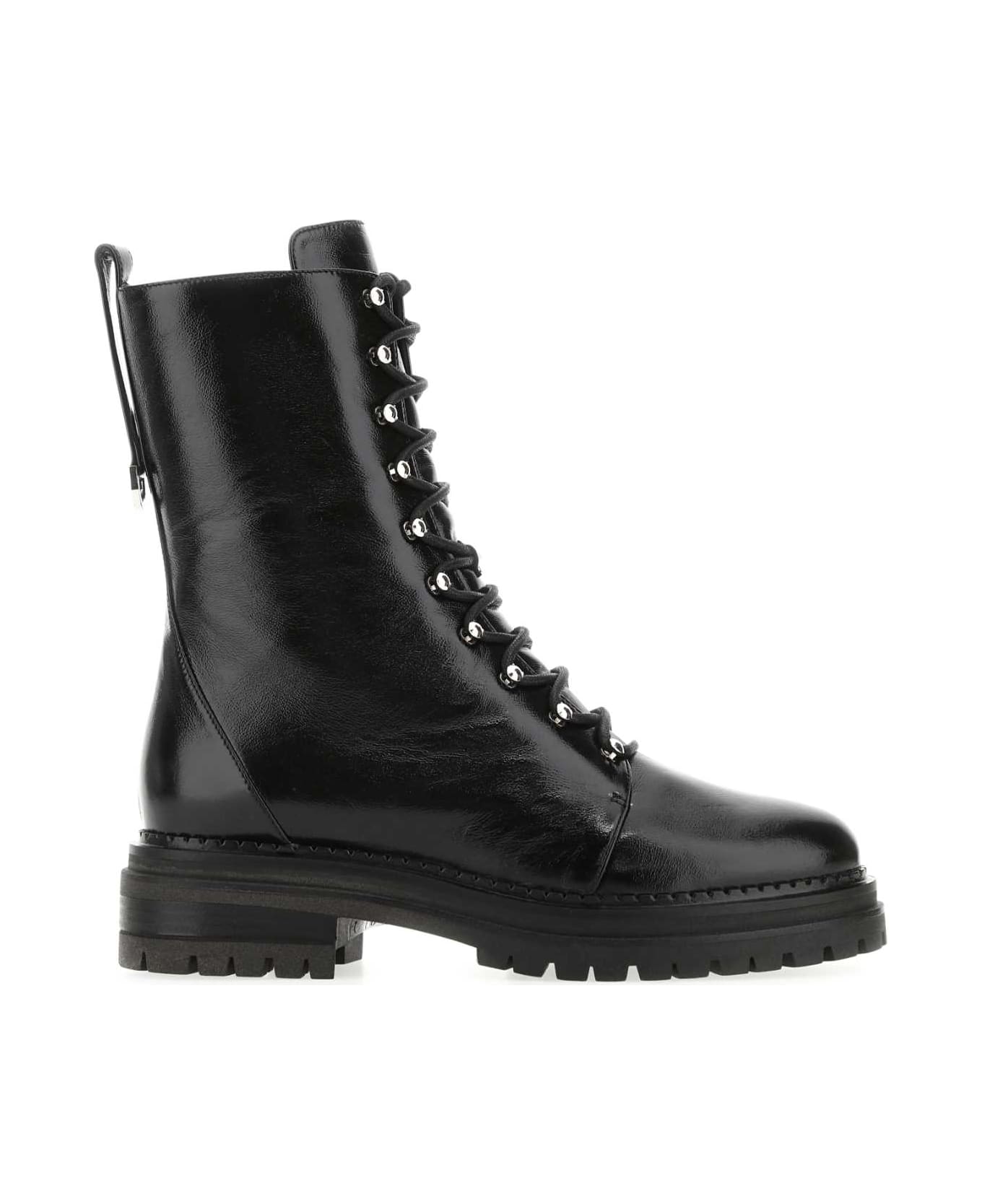 Sergio Rossi Black Leather Sr Joan Ankle Boots - NEROPANNA ブーツ