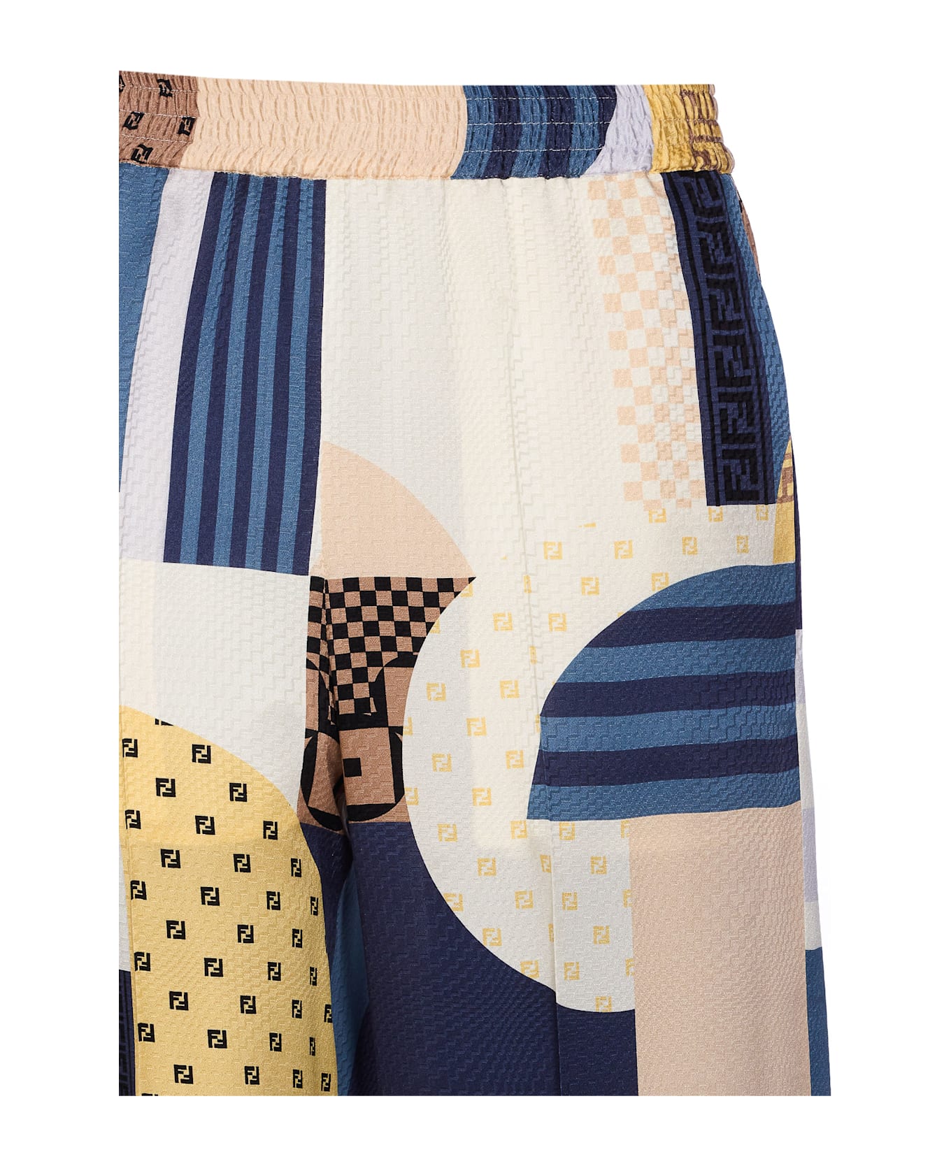 Fendi Patchwork Pants - BLUE