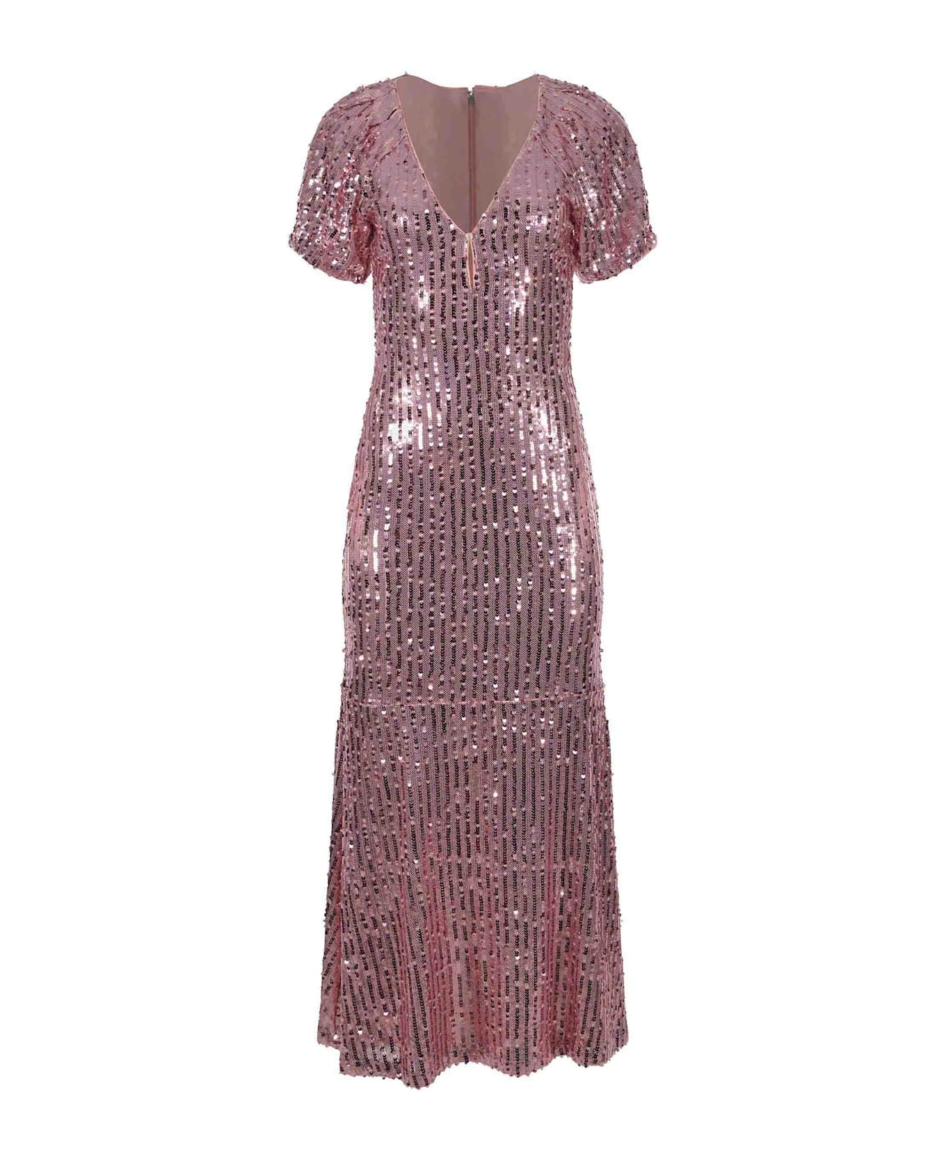 Rotate by Birger Christensen Dress Rotate Made Of Sequins - Pink