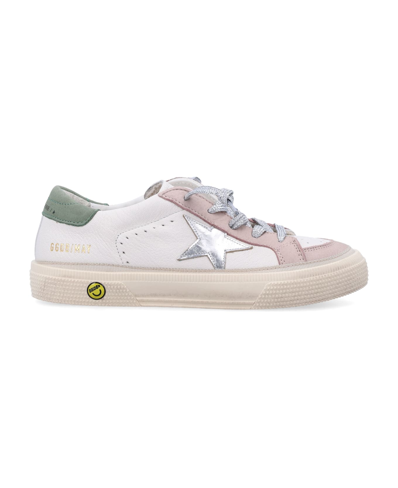 Golden Goose Kid - May Sneakers - WHITE/LIGHT PINK