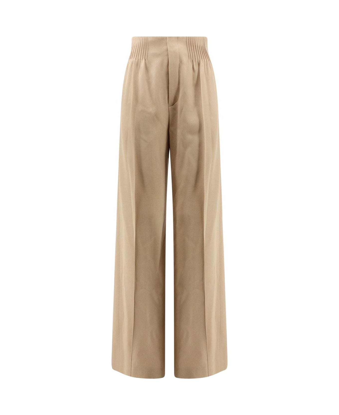 Chloé High-waisted Tailored Trousers - Beige