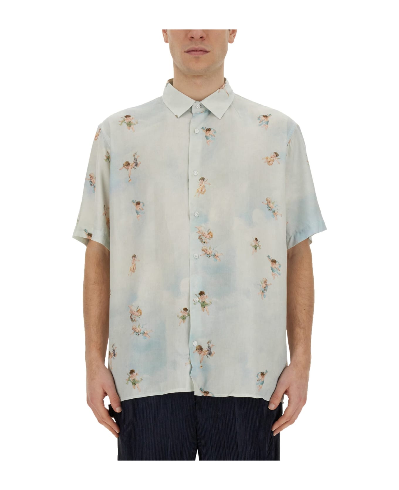 Family First Milano Printed Shirt - BLUE