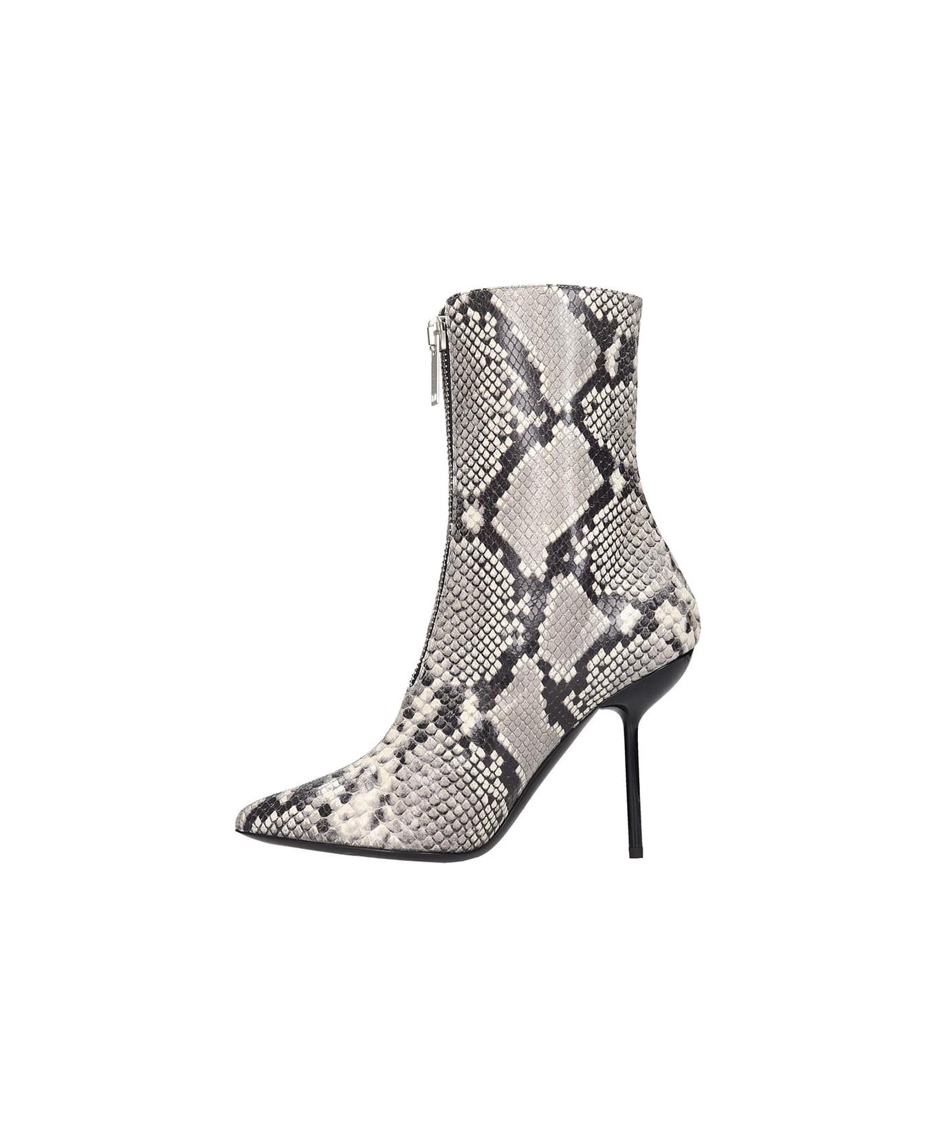 Ben Taverniti Unravel Project High Heels Ankle Boots In Animalier Leather - Animalier