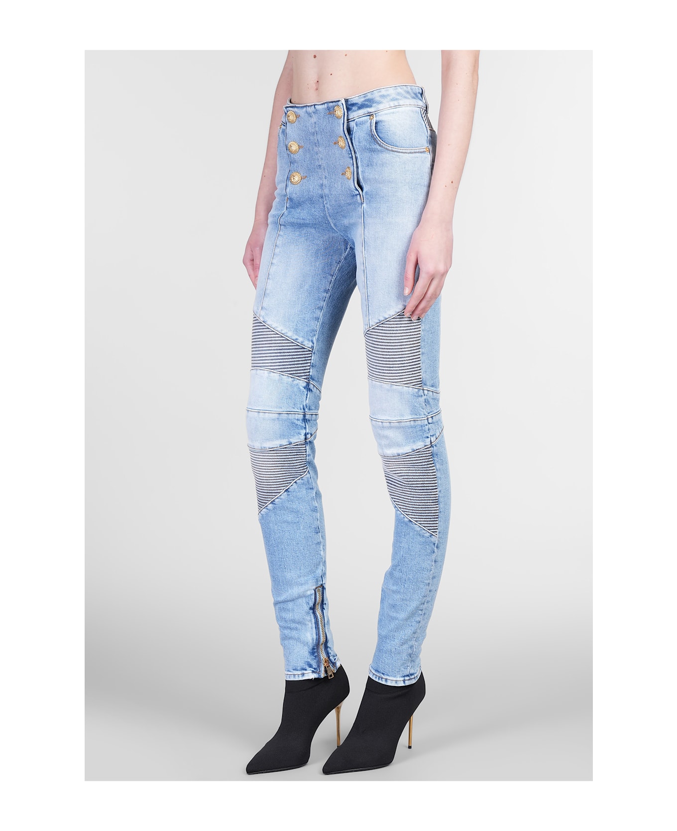 Balmain Jeans In Blue Cotton - blue
