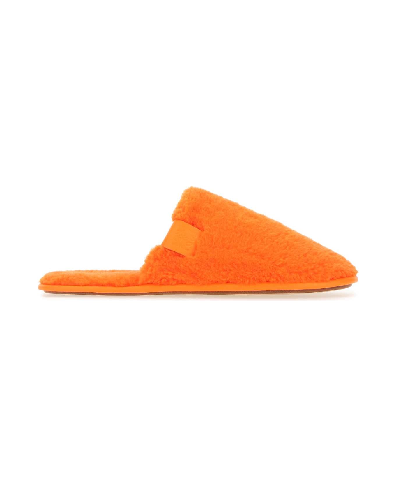Loewe Fluo Orange Pile Slippers - NEONORANGE その他各種シューズ