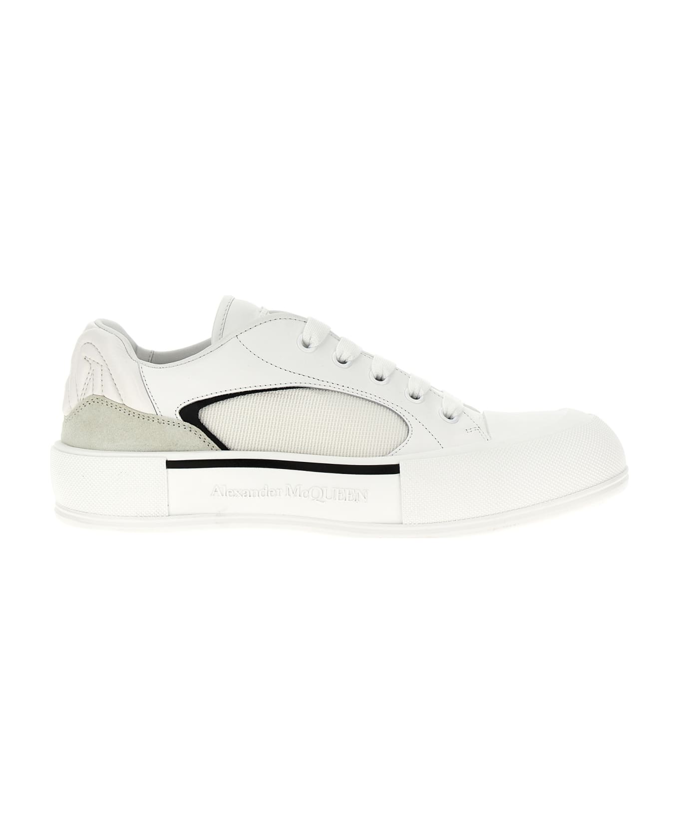 Alexander McQueen 'neoprene Canvas' Sneakers - White/Black