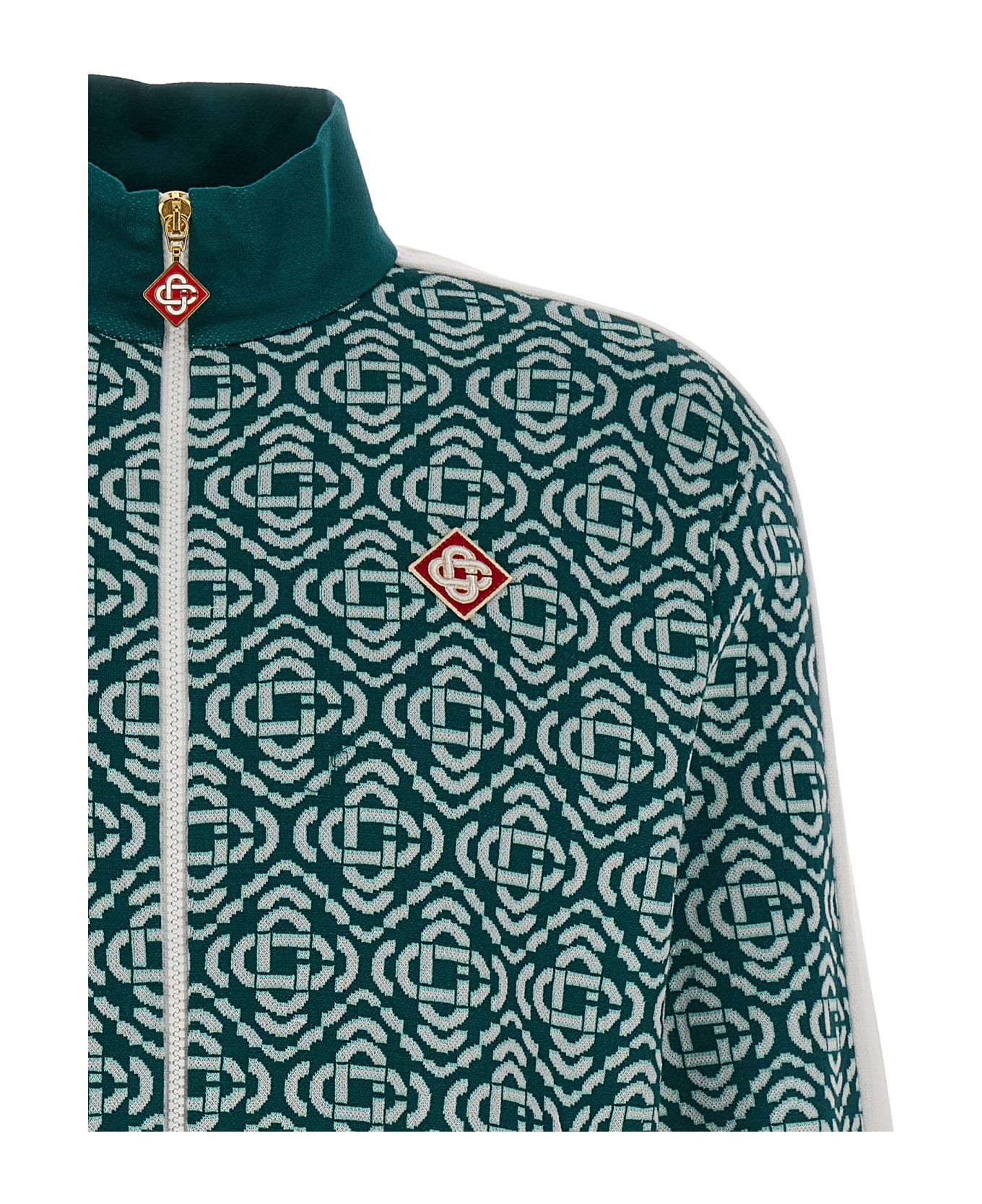 Casablanca 'deconstructed Monogram' Sweatshirt - Green