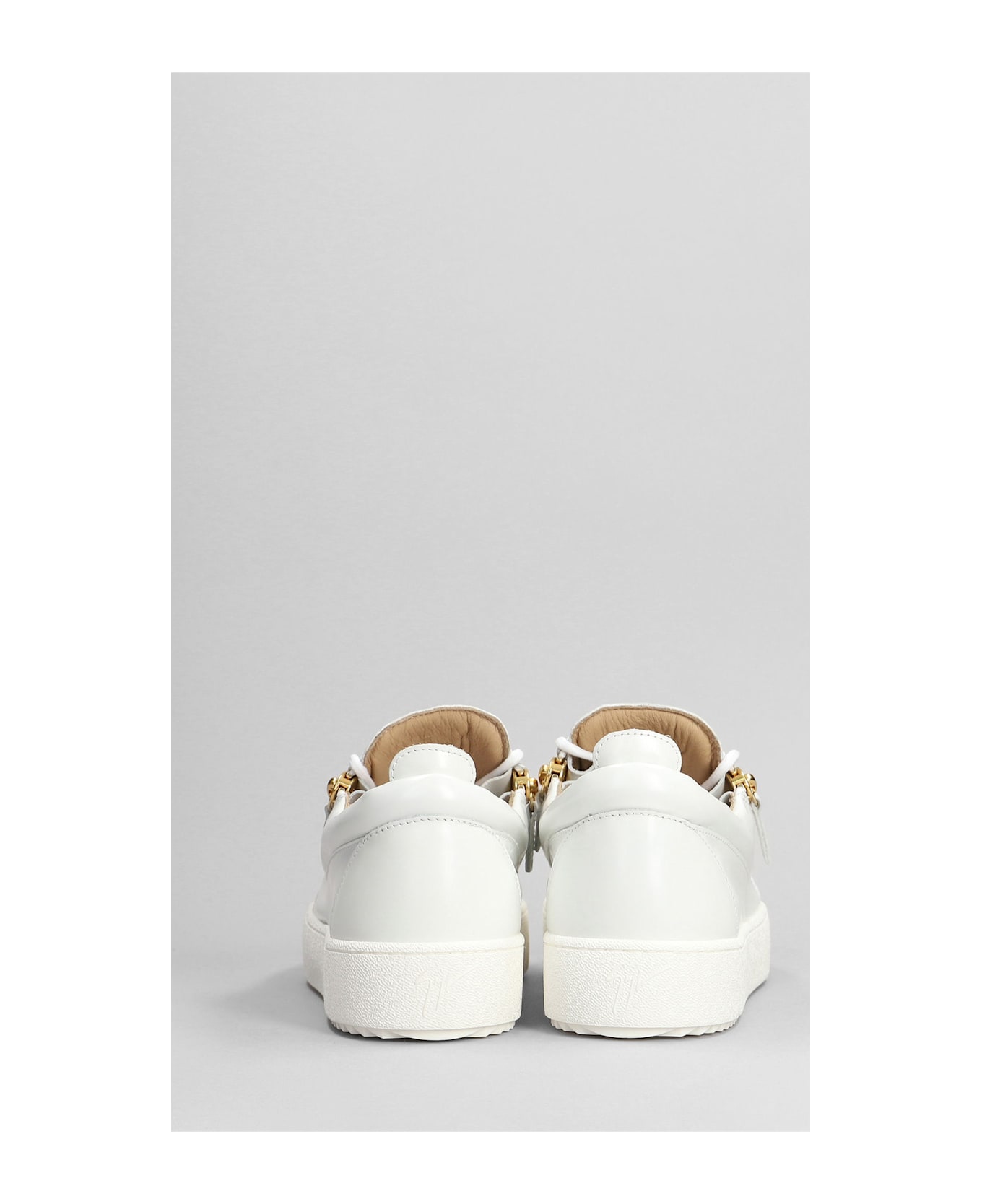 Giuseppe Zanotti Frankie Sneakers In White Patent Leather - white