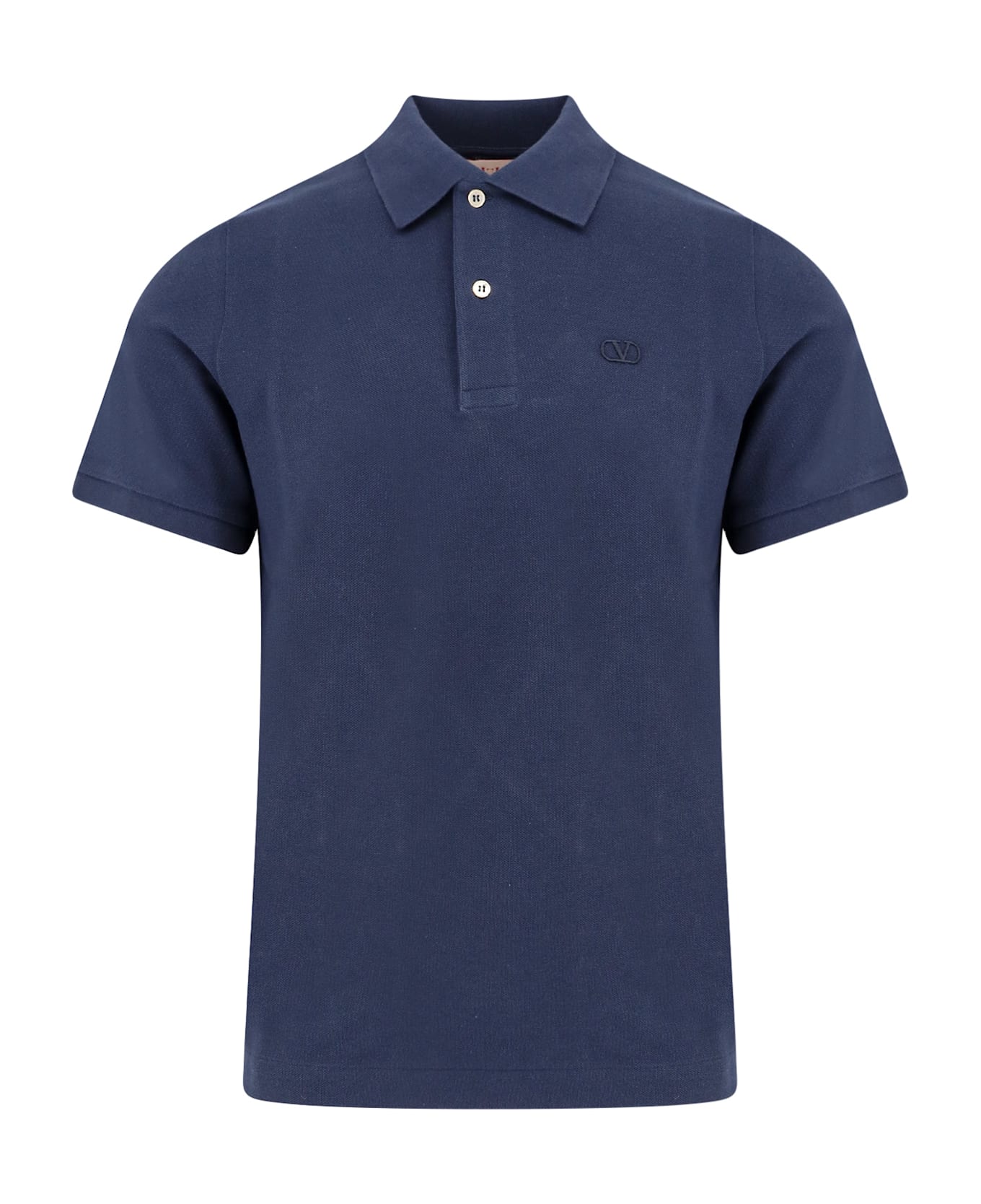 Valentino Cotton Piquet Polo Shirt With Vlogo Embroidery