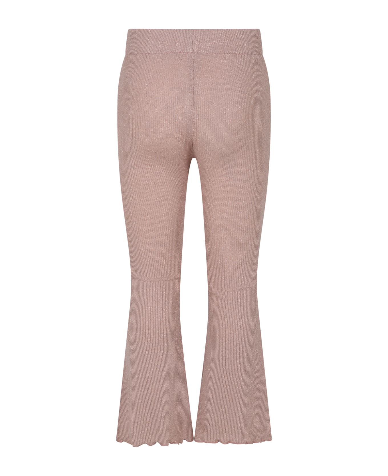 Caffe' d'Orzo Pink Trousers For Girl With Lurex - Pink ボトムス