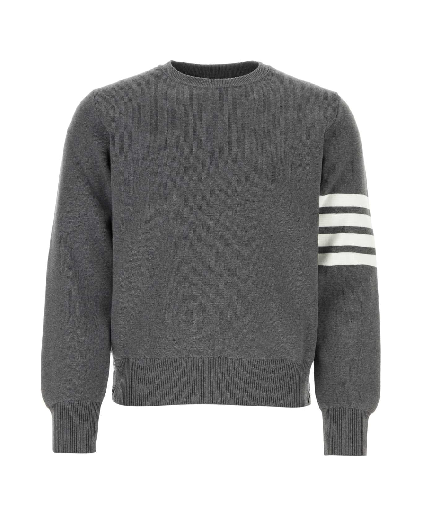 Thom Browne Dark Grey Cotton Sweater - 035