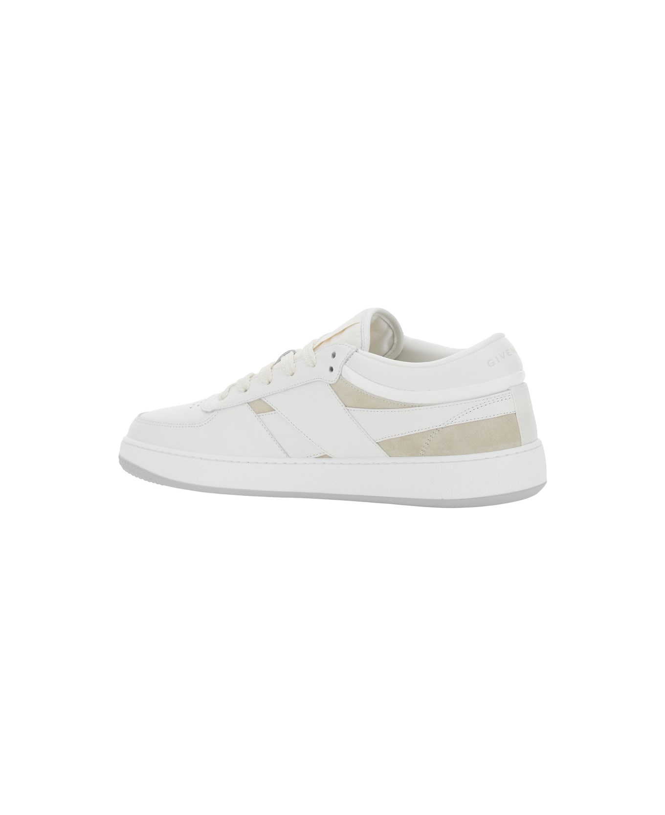 Givenchy 'g Move' White Low Top Sneakers With Logo Detail On The Side In Leather Man - White