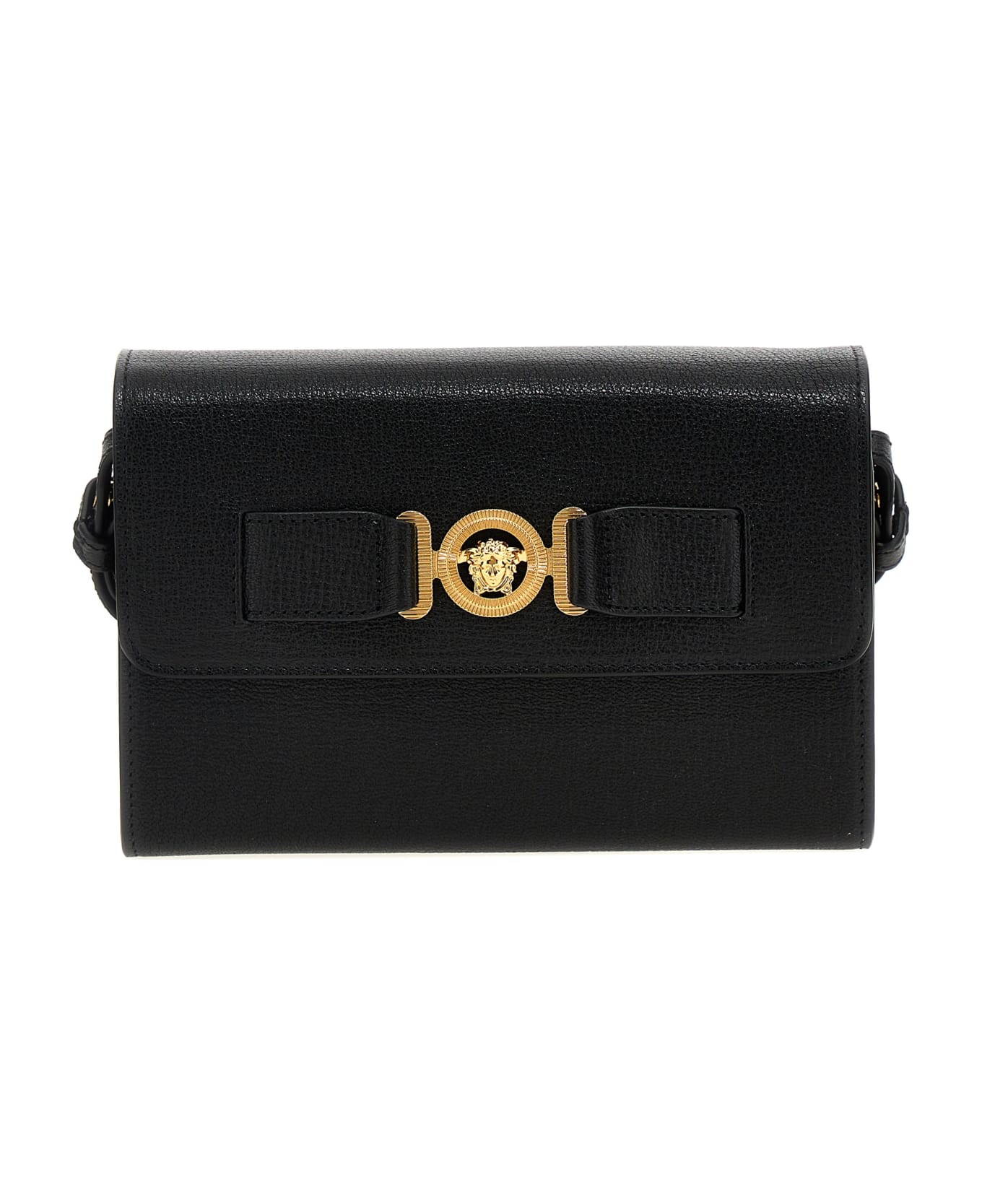 Versace 'medusa Biggie' Crossbody Bag - Black