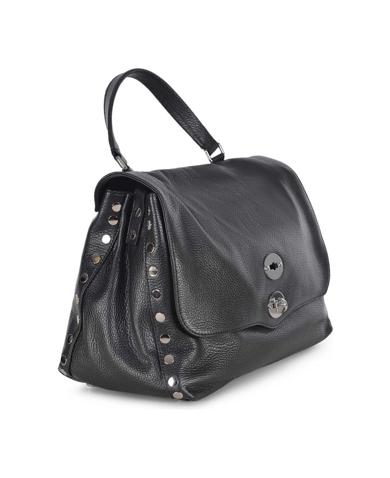 トートバッグ Zanellato Black Leather Tote Bag With Decorative Studs Zanellato stud-detail Leather Tote Bag | Black | FARFETCH BN