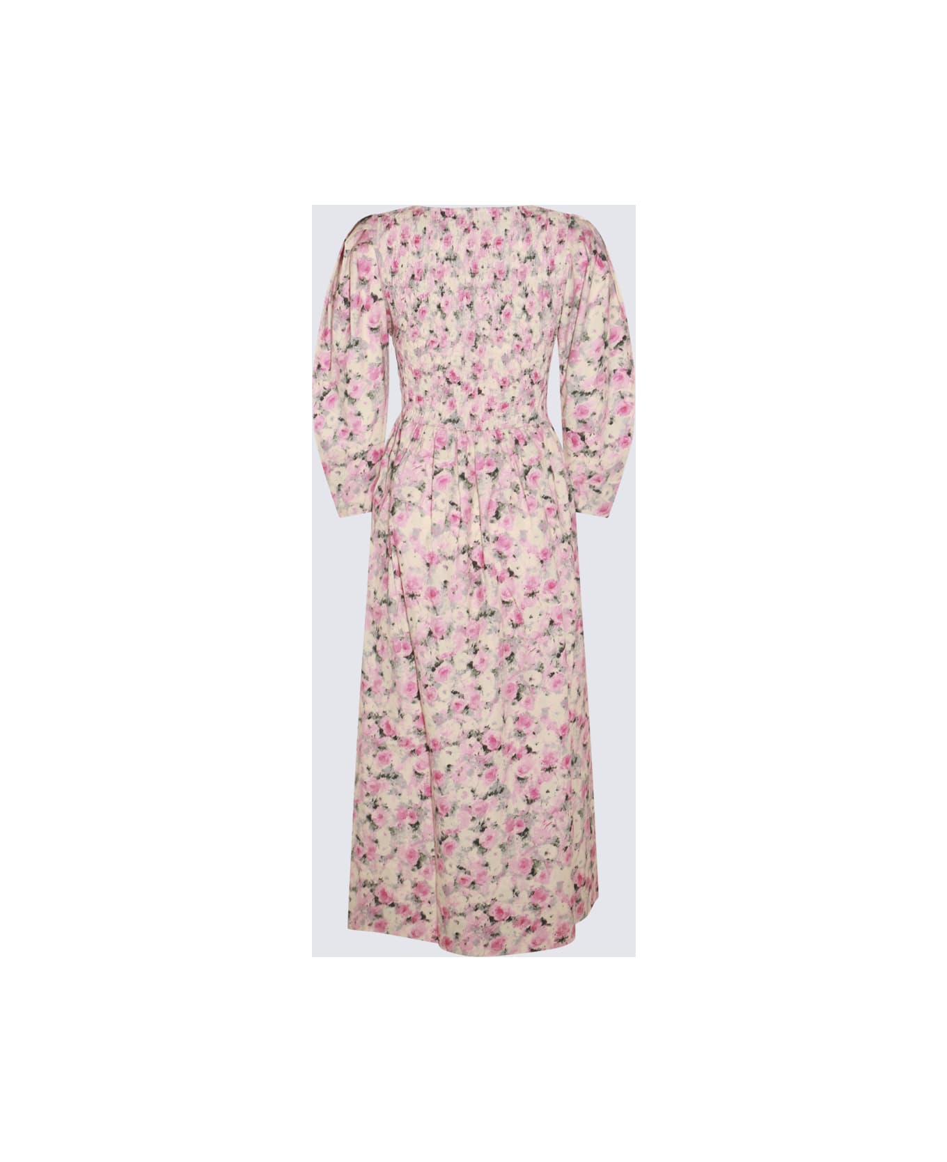 Ganni Multicolor Cotton Dress - FLOWER