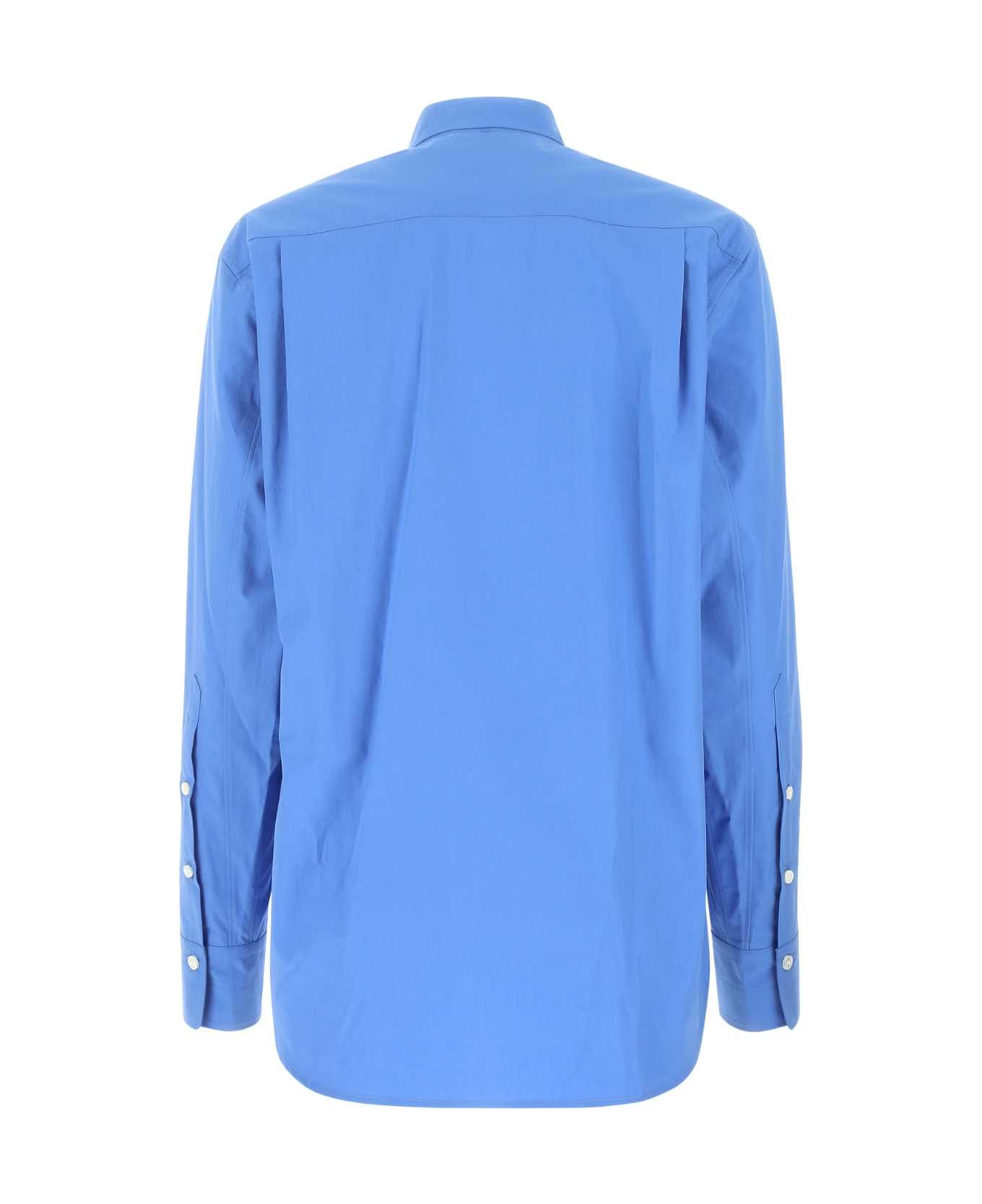 Quira Cerulean Blue Poplin Shirt - Q0063