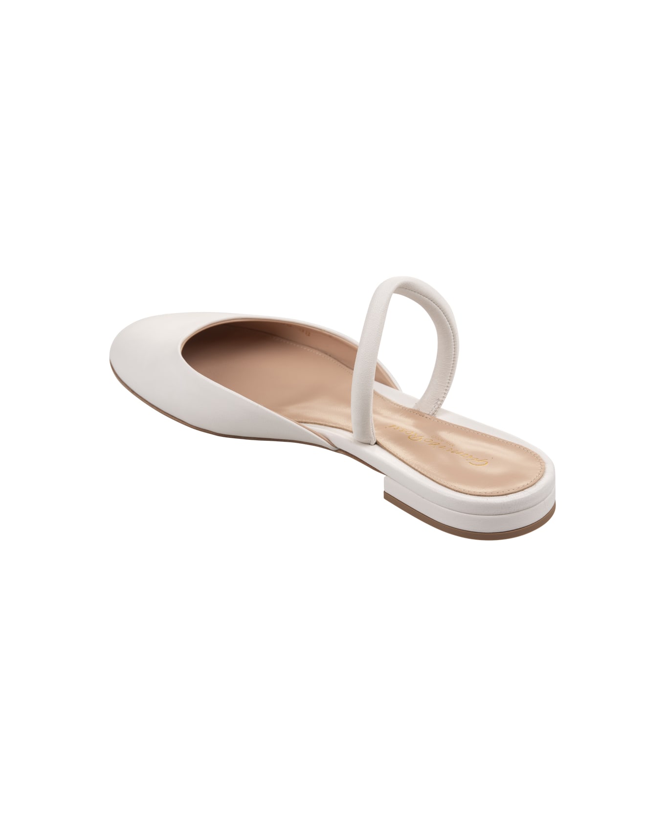 Gianvito Rossi Tivoli Slingback Ballerinas In White Tappa - White