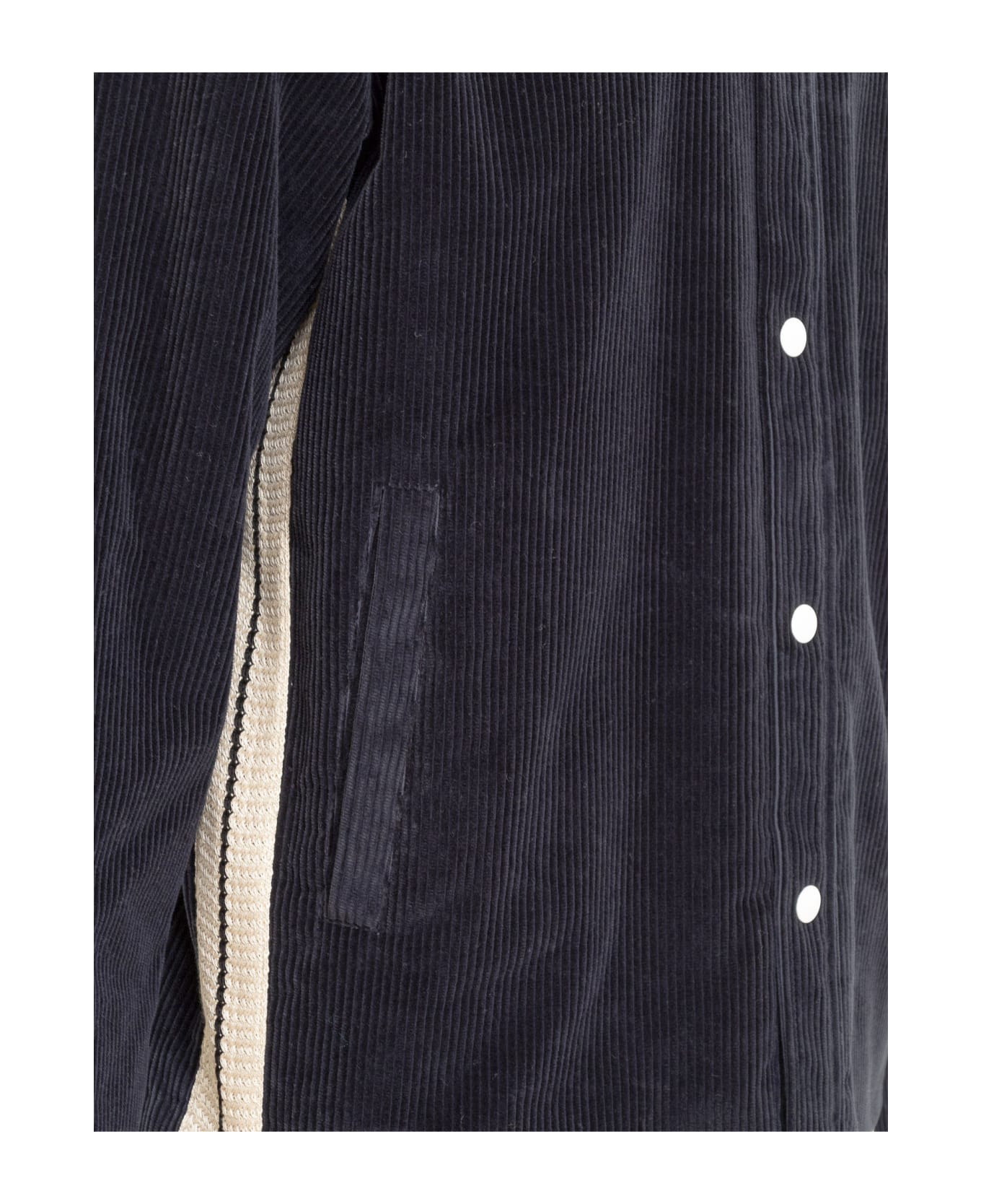 Palm Angels Corduroy Suit Tape Shirt - NAVY BLUE