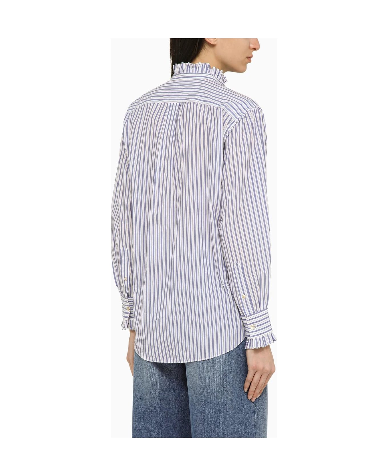 Marant Étoile Striped Cotton Shirt - Ae Azure