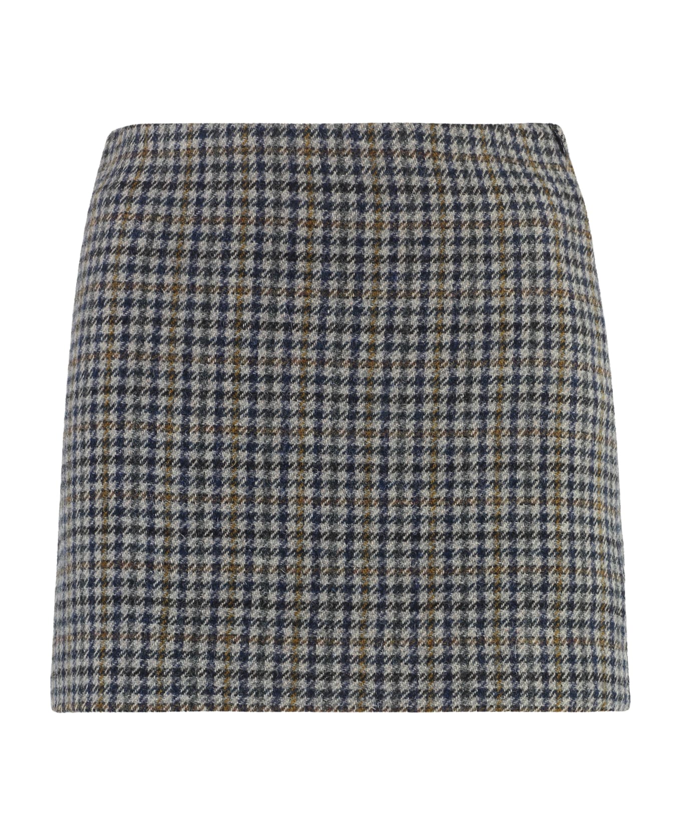 Parosh Wool Mini Skirt - grey