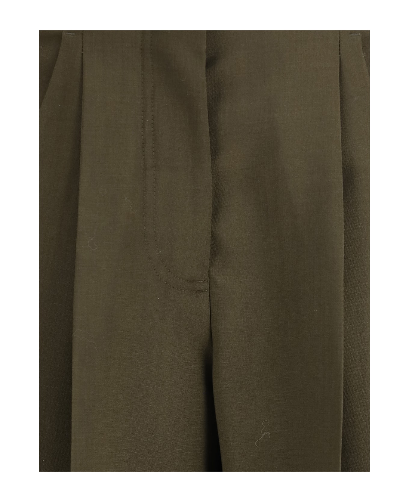 Fendi Wide-leg Trousers In Wool And Mohair