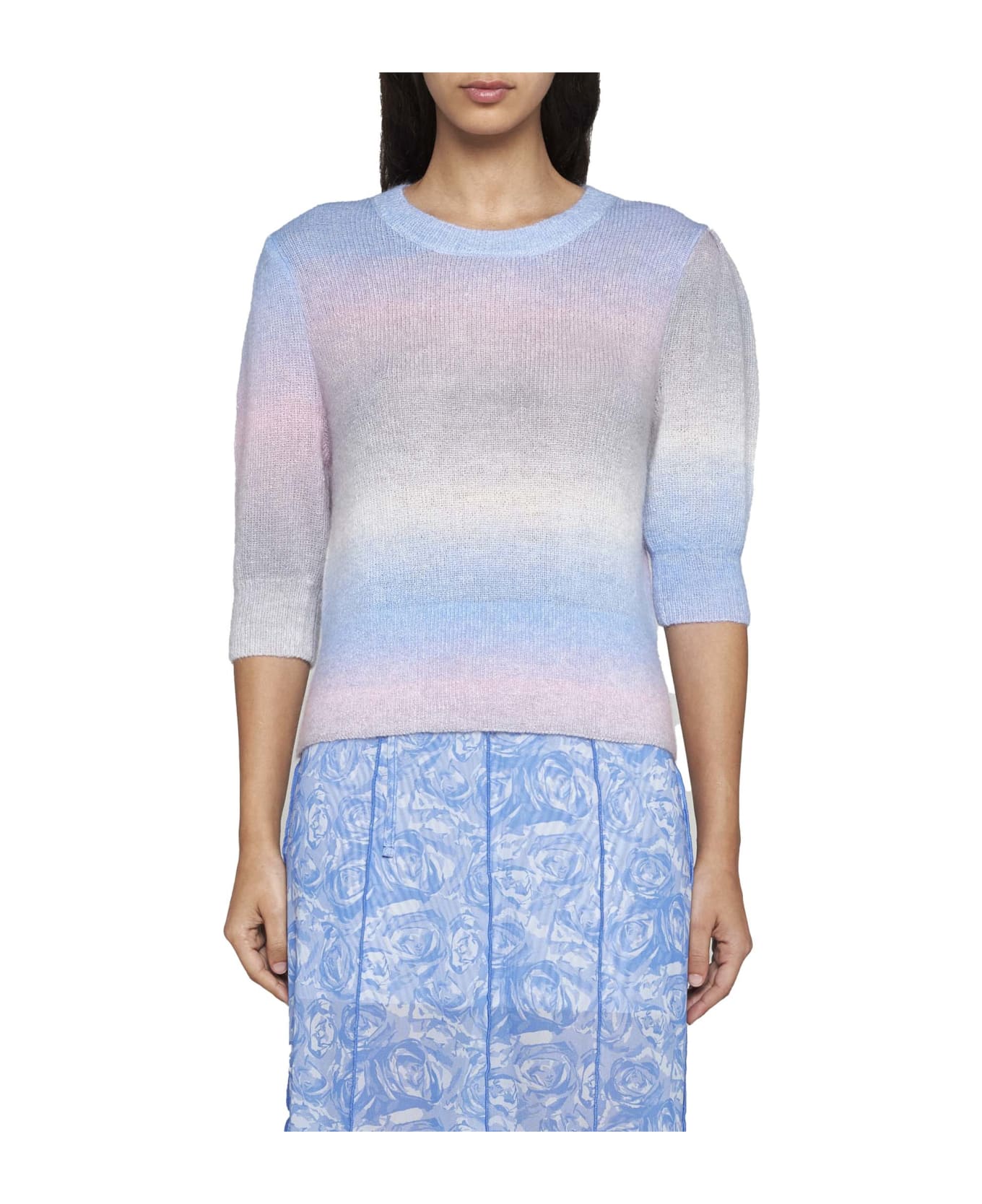 Baum und Pferdgarten Sweater - Gradient blue