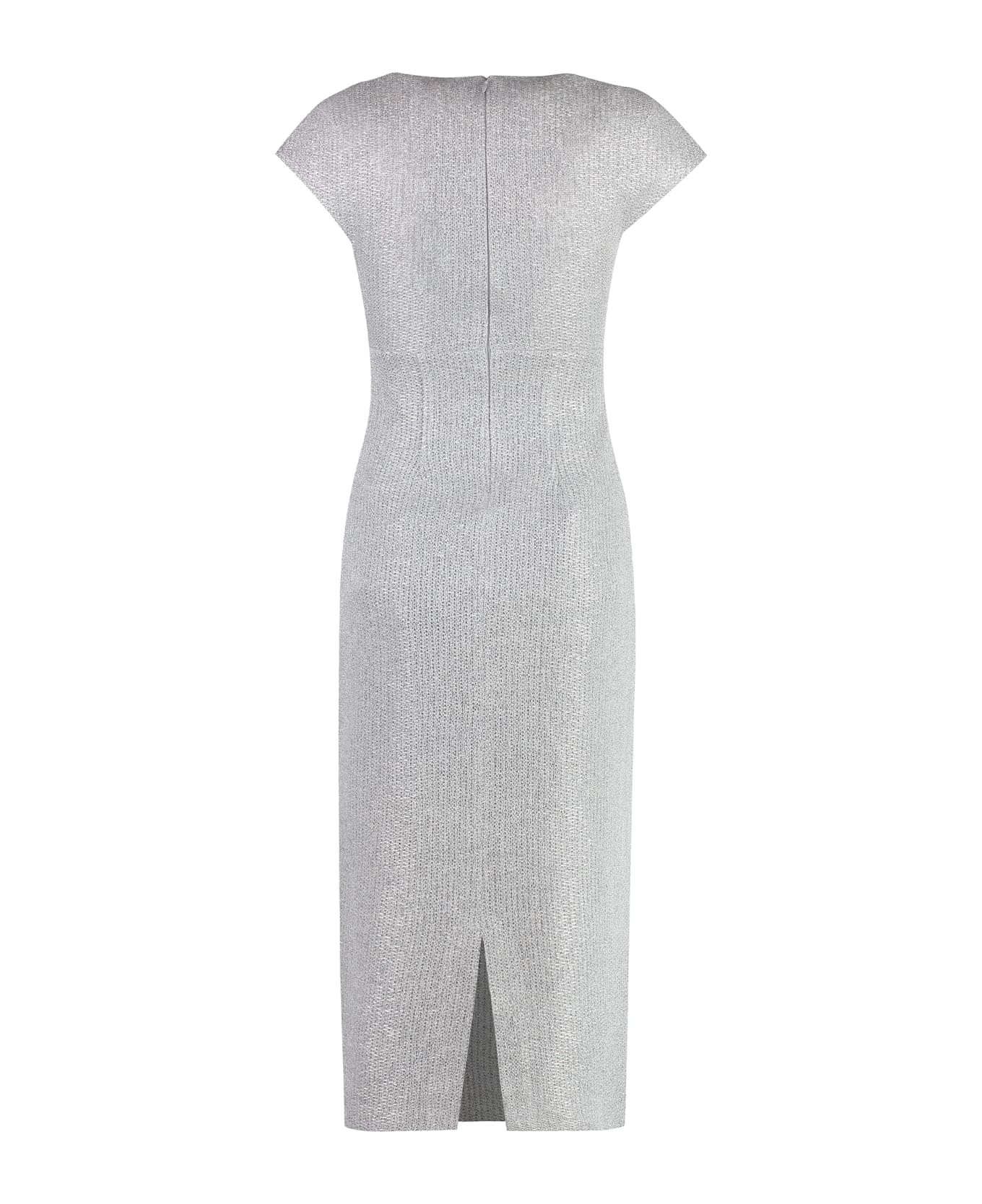 Alfieri 
St.John Lurex Knit Dress - Silver