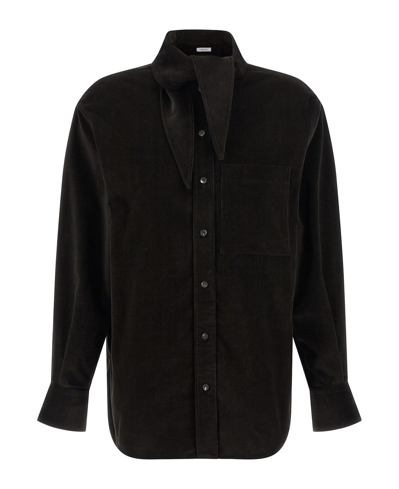 Ferragamo Velvet Overshirt - Brown