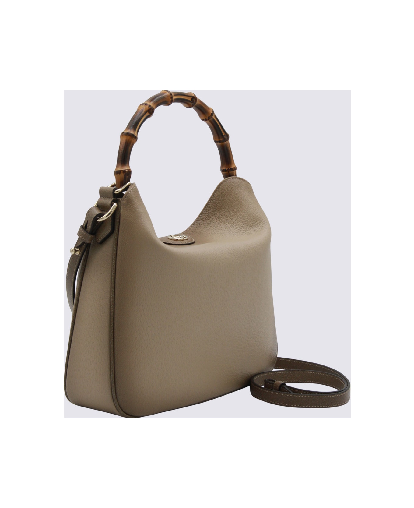 Gucci Beige Leather Diana Medium Top Handle Bag - OATMEAL