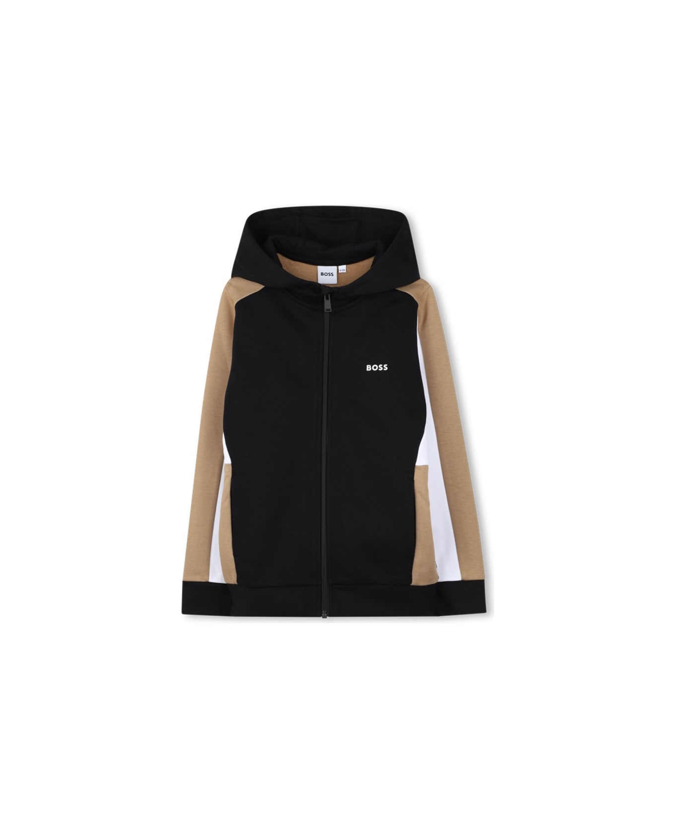 Hugo Boss Hooded Cardigan - BLACK