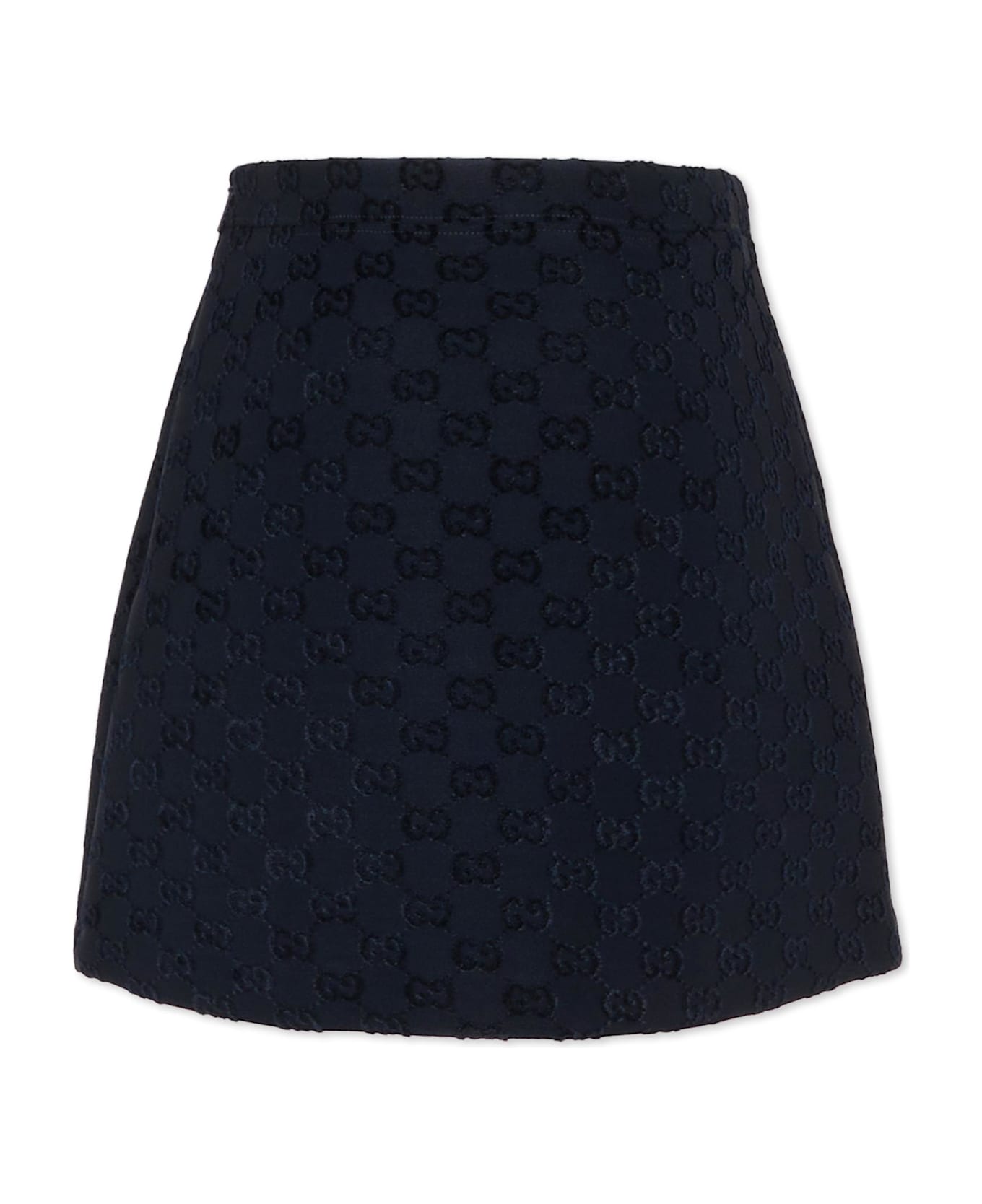 Gucci Blue Skirt For Girl With Gg - Blue