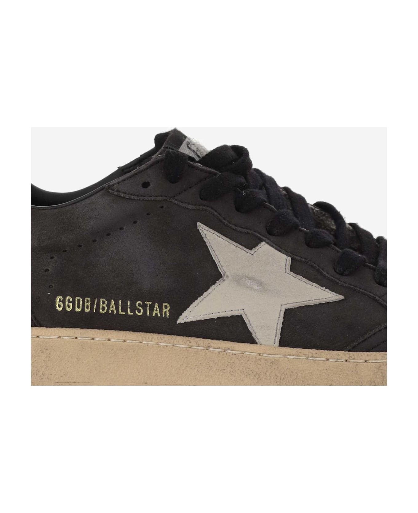 Golden Goose Black Leather Ball Star Sneakers - Black