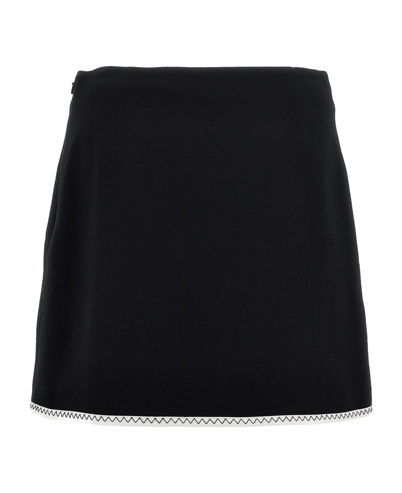 Moschino Heart Button Skirt - White/Black