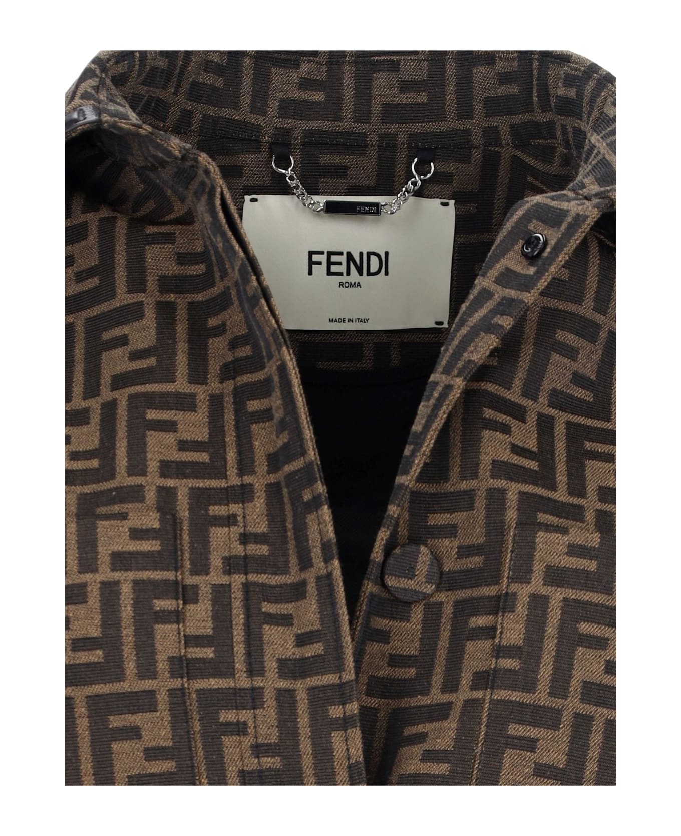 Fendi Belt Detail Jacket - W Tobacco