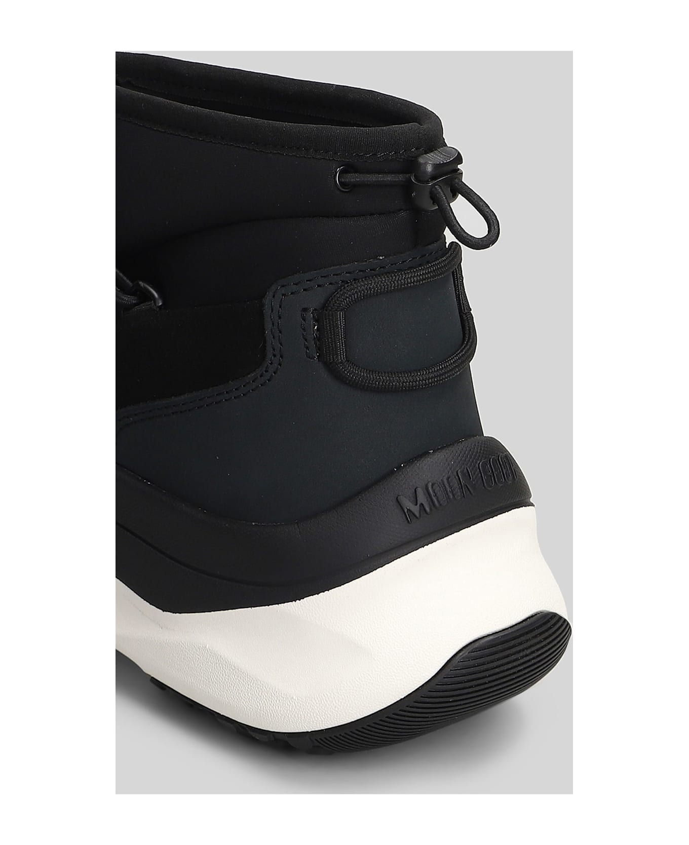 Moon Boot Mb Moon247 Slip On Sneakers In Black Polyester - black